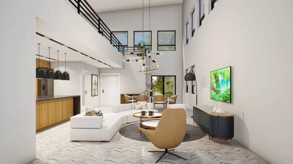 3d rendering modern house